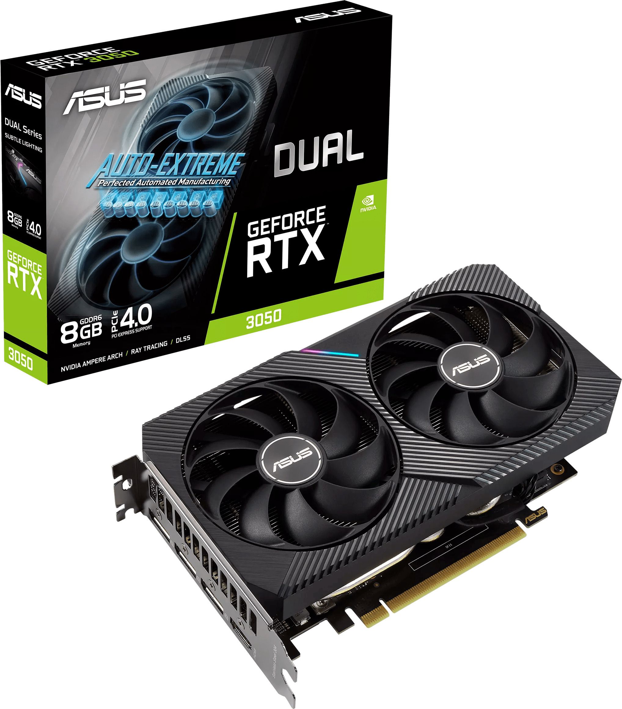 ASUS Dual GeForce RTX 3050 8GB GDDR6 3xDP 1.4a 1xHDMI 2.1